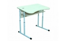 Стіл учн. 1-місний з полицею та вирізом під пенал, стакан Антисколіоз МДФ