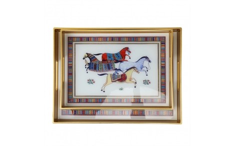 Набір підносів із 2 штук Lefard Конячки 40*30 см 18914-001