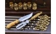 Набір шампурів з чарками, ножем та вилкою для м'яса Люкс Nb Art 14 предм 47330079