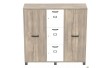 Шафа Locker SIG-606 (1450х420х1400мм) Білий беж/В'яз Ліберті Димчасті/Білі перли