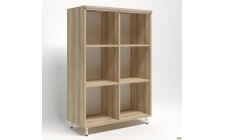 Шкаф книжный открытый Delta DL-903 (864х420х1292мм) Вяз Либерти/Опора белый беж