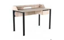 Стіл комп'ютерний Pluto Top SH (1200х600х750) Дуб Ендгрейн/Чорний графiт