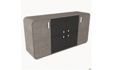Комод AT-902 (1620х420х830) Венге серый/графит/черный графит