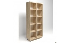 Шкаф книжный открытый Delta DL-901 (864х420х2078мм) Блэквуд Ячменный/Опора черный графит