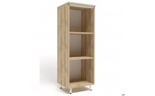 Пенал книжный открытый Delta DL-603 (434х420х1292мм) Блэквуд Ячменный/Опора белый беж