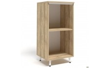 Пенал книжный открытый Delta DL-604 (434х420х909мм) Блэквуд Ячменный/Опора белый беж