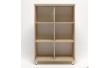Шкаф книжный открытый Delta DL-903 (864х420х1292мм) Блэквуд Ячменный/Опора белый беж