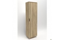 Гардероб Delta DL-906 (550х420х2078мм) Блэквуд Ячменный/Опора белый беж