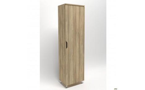 Гардероб Delta DL-906 (550х420х2078мм) Блэквуд Ячменный/Опора белый беж