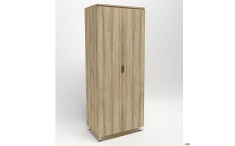 Гардероб Delta DL-908 (864х550х2078мм) Блэквуд Ячменный/Опора белый беж