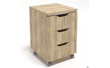 Тумба мобильная Delta DL-403 (395х400х575) Блэквуд Ячменный