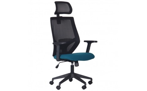 Крісло Lead Black HR сидіння SM 2328/спинка Сітка HY-100 чорна