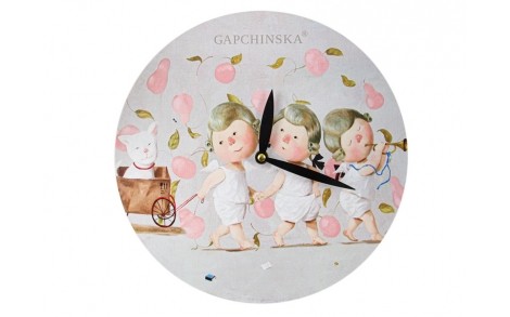 Годинники дитячі настінні Gapchinska Ми веземо з собою кота 29 см 924-668