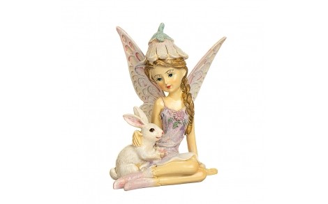 Статуетка Lefard Фея з кроликом 10х8 см 12007-076