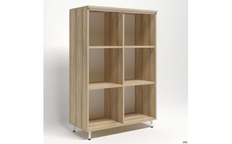 Шкаф книжный открытый Delta DL-903 (864х420х1292мм) Венге/Опора черный