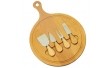 Сырная деревянная доска+ножи Wood 38х28 см 18601-003