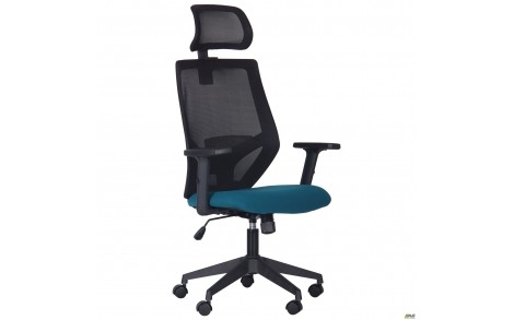Кресло Lead Black HR сиденье Нест-01 черная/спинка Сетка SL-01 св.серая