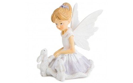 Статуэтка Andrea Фея с кроликами 11х9х7см 12007-231