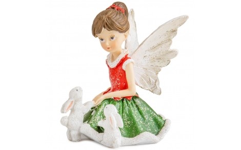 Статуетка Andrea Фея з кроликами 11х9х7см 12007-226