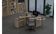 Комплект стіл кутовий+тумба+стіл приставний лівий