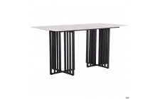 Стіл обідній Fellon black / ceramics Carrara bianco