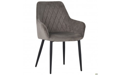 Кресло обеденное Venera, вельвет серый