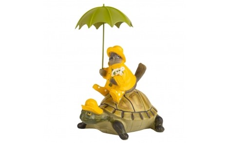 Фигурка Птица с черепахой под зонтом 20х16х12 см 18941-008