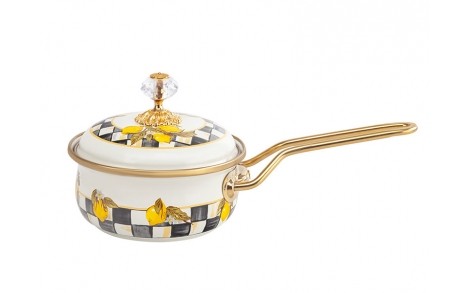 Ківш емальований з кришкою Elmani 14х31 см 0,9 л 763-037