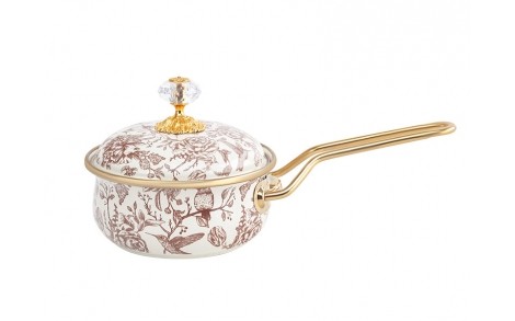 Ківш емальований з кришкою Elmani 14х31 см 0,9 л 763-044