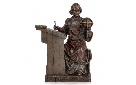 Настільна статуетка Veronese Філосов Коперник 16х12х9 см вкрита бронзовим напилюванням 177094