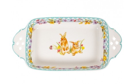 Страва прямокутна порцелянова Funny Bunny 30,5х15,5х5,5 см 1985-182