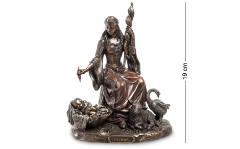 Статуетка Veronese Фрігг - богиня кохання та шлюбу 19х12х16 см 1904298 полістоун покритий бронзою