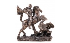 Статуэтка Veronese Георгий Победоносец 15,5х16,5х8 см 1907190 бронзовое напыление полистоуна
