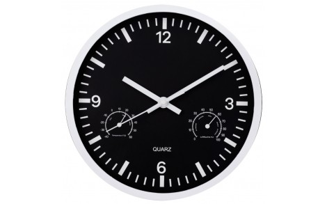 Настінний годинник пластиковий Класика 25,4 см 12005-077