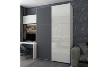 Шафа-купе двохдверна Doros G-Caiser 180х60х240 см Білий/Графіт/1 Скло (DRS-011019)