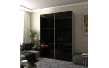 Шафа-купе двохдверна Doros G-Caiser 180х60х240 см Графіт/2 Чорних скла (DRS-011030)