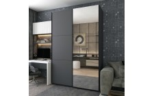 Шафа-купе двохдверна Doros G-Caiser 180х60х240 см Графіт/1 Дзеркало (DRS-011033)