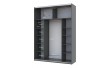 Шкаф-купе двухдверный Doros G-Caiser 180х60х240 см Графит (DRS-011034)