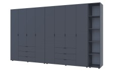 Комплект шаф для одягу Doros Гелар (3 шт.) 348,2х49,5х203,4 см Графіт (DRS-011165)