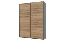 Шафа-купе двохдверна Doros G-Caiser 180х60х240 см Графіт/Дуб евок (DRS-011229)
