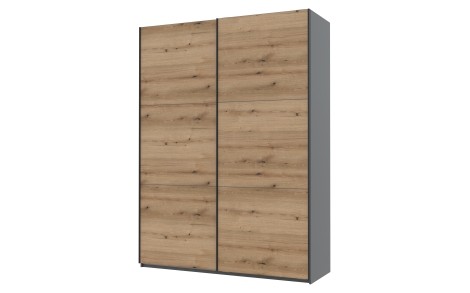 Шафа-купе двохдверна Doros G-Caiser 180х60х240 см Графіт/Дуб евок (DRS-011229)