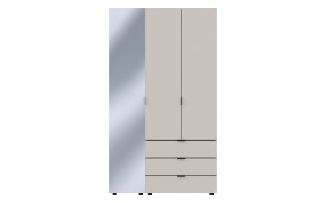 Комплект шаф для одягу Doros Гелар (2 шт.) 116,5х49,5х203,4 см Дзеркало/Кашемір (DRS-011258)