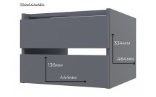 Блок ящиків для шафи-купе Doros G-Caiser Графіт 44,8х42х33,6 см (DRS-011273)