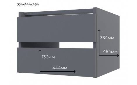 Блок ящиків для шафи-купе Doros G-Caiser Графіт 44,8х42х33,6 см (DRS-011273)