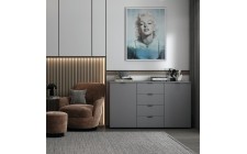 Комод в спальню Doros Рон 5 140х38х81 см Графит (DRS-011301)