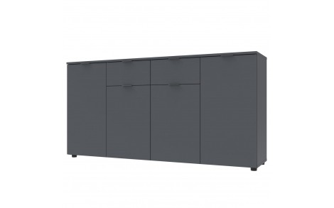 Комод в гостиную Doros Рон 7 160х38х81 см Графит (DRS-011305)
