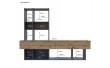 Стенка в гостиную Doros Нота 195х42х147 см Графит/Дуб евок (DRS-011334)