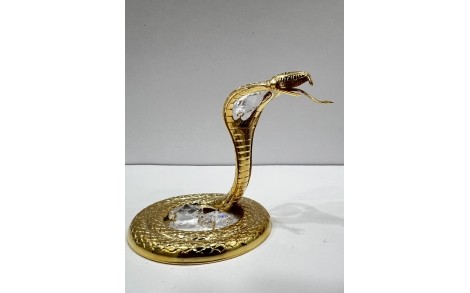 Фігурка Crystal Змія кобра 6х9 см 1602364 колір золото