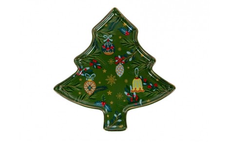 Блюдо Lefard Рождественская Елочка Green Christmas 18 см 922-072 фарфор