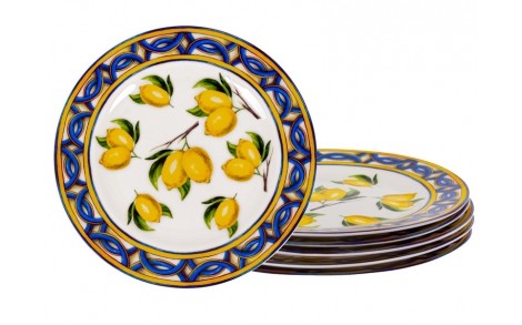 Набір плит Lefard Sicilian Lemon 19 см 6 предметів 922-035 порцеляновий